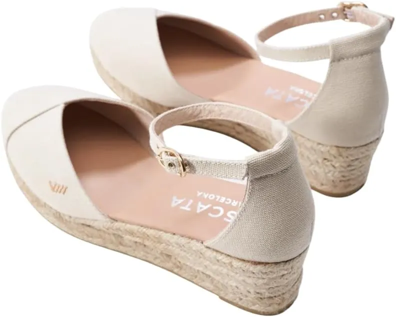 VISCATA Formiga Canvas Espadrille Sandal Wedges, Comfort and Style for Every Occasion, Size 5-12
