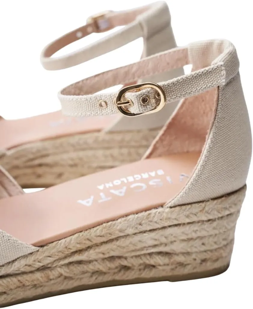 VISCATA Formiga Canvas Espadrille Sandal Wedges, Comfort and Style for Every Occasion, Size 5-12