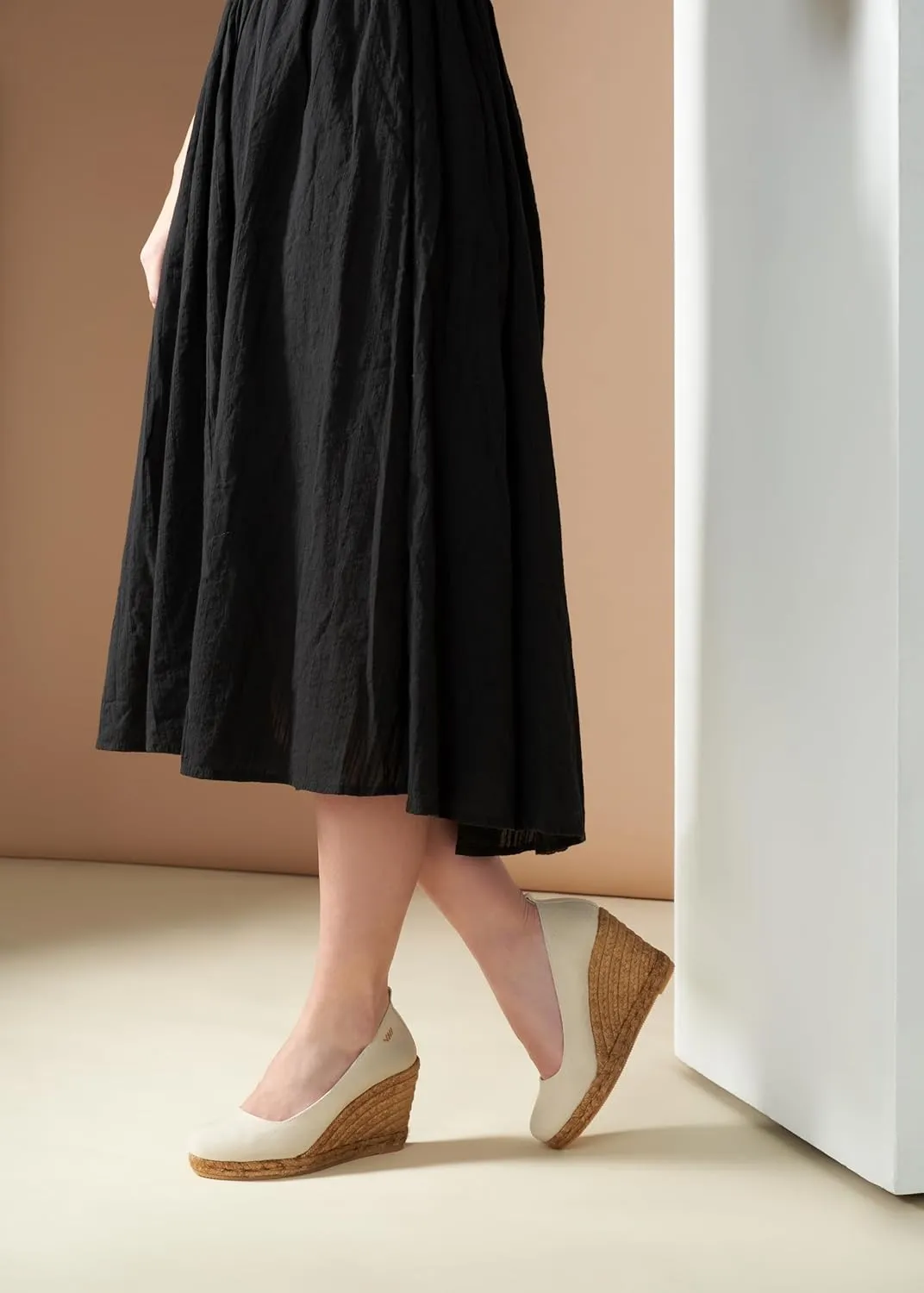 Viscata Marquesa Espadrille Canvas Wedges Spain Handmade 3 ½” Heel Women's Pumps with Breathable Organic Cotton Canvas and 100% Natural Jute Midsole for All Occasions: Casual, Work, Party