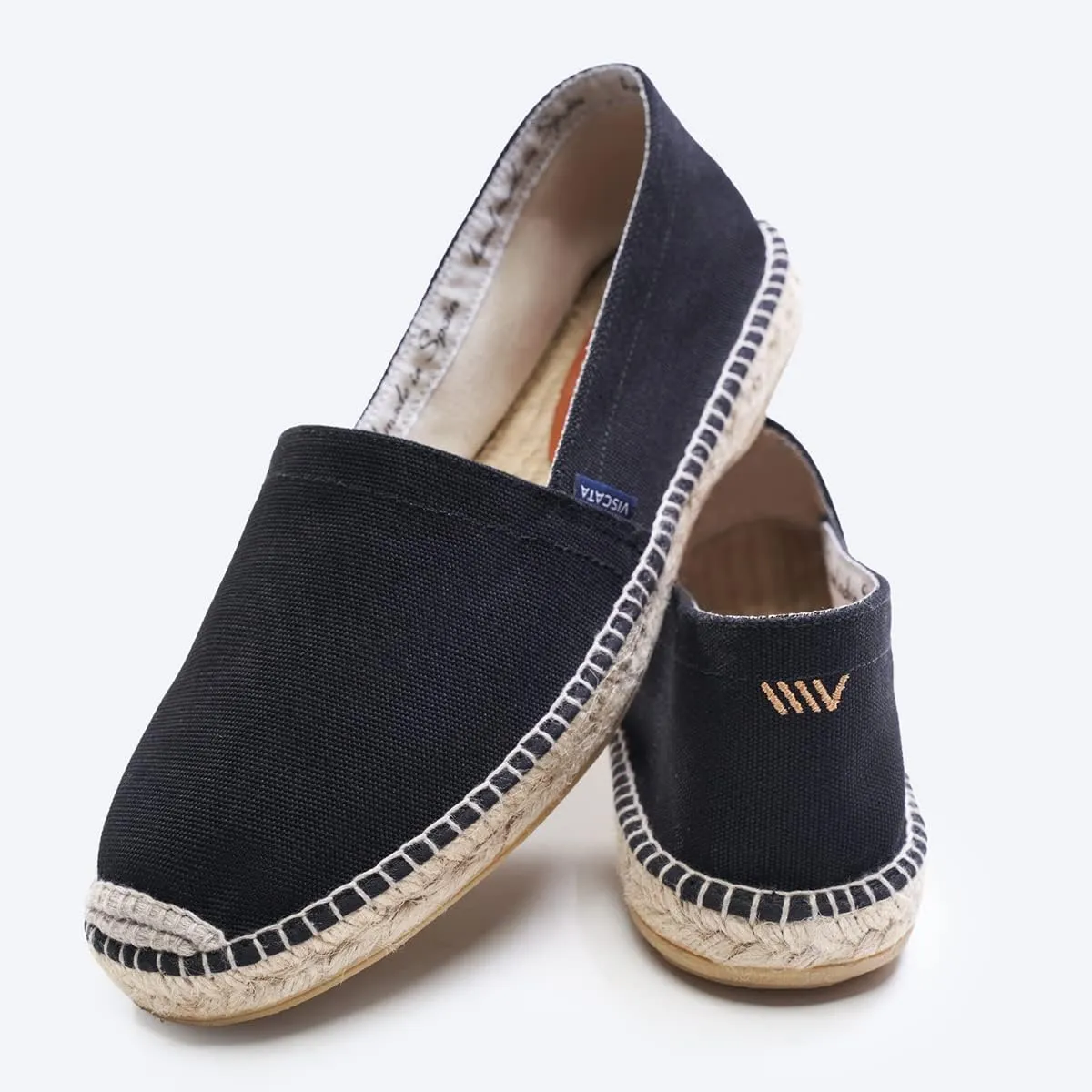 VISCATA Sitges Espadrille Canvas Spain Handmade Men's Shoes with Breathable Organic Cotton Canvas 100% Natural Jute Midsole and Durable Rubber Sole for All Casual Occasions