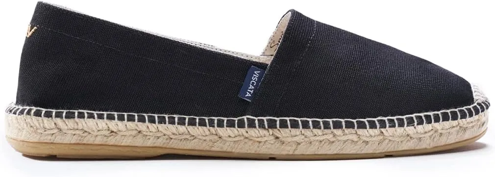 VISCATA Sitges Espadrille Canvas Spain Handmade Men's Shoes with Breathable Organic Cotton Canvas 100% Natural Jute Midsole and Durable Rubber Sole for All Casual Occasions