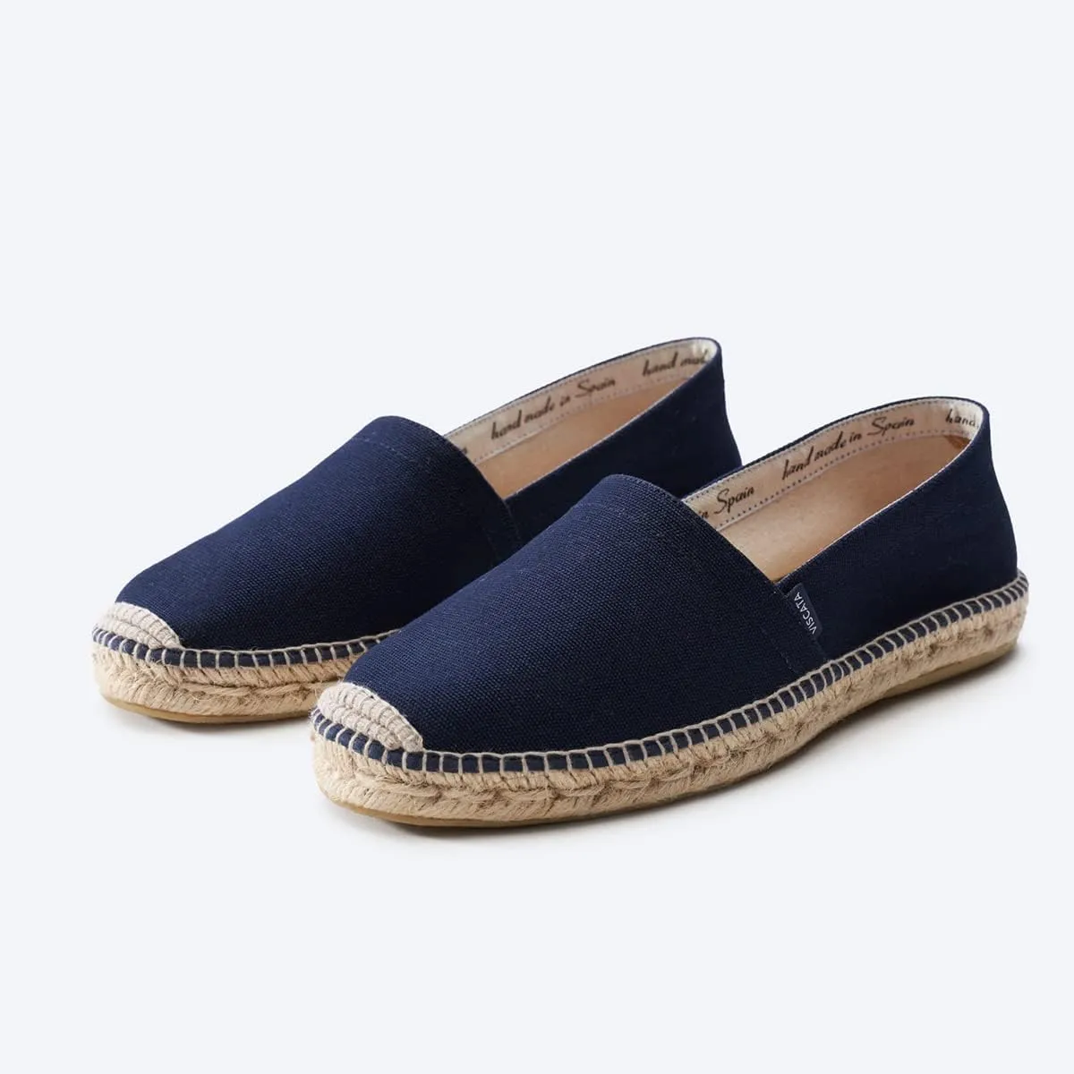 VISCATA Sitges Espadrille Canvas Spain Handmade Men's Shoes with Breathable Organic Cotton Canvas 100% Natural Jute Midsole and Durable Rubber Sole for All Casual Occasions