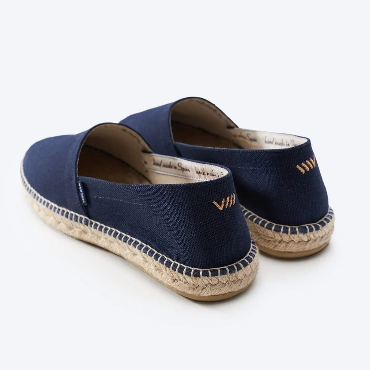 VISCATA Sitges Espadrille Canvas Spain Handmade Men's Shoes with Breathable Organic Cotton Canvas 100% Natural Jute Midsole and Durable Rubber Sole for All Casual Occasions