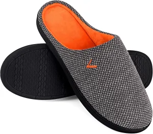 VONMAY Men's Two-Tone Slippers Slip On Memory Foam Comfy House Shoes Lightweight Indoor Outdoor