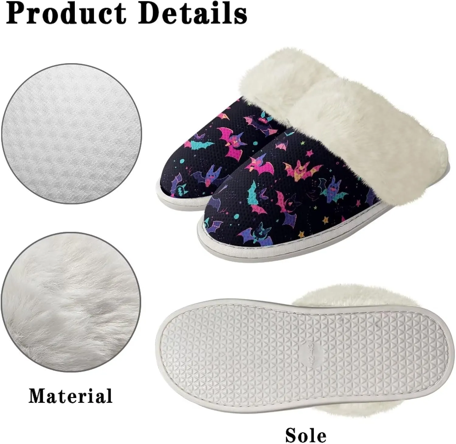 Warm House Slippers for Women Comfy Flannel Lined Winter Slippers with Memory Foam Soles Indoor Outdoor Shoes