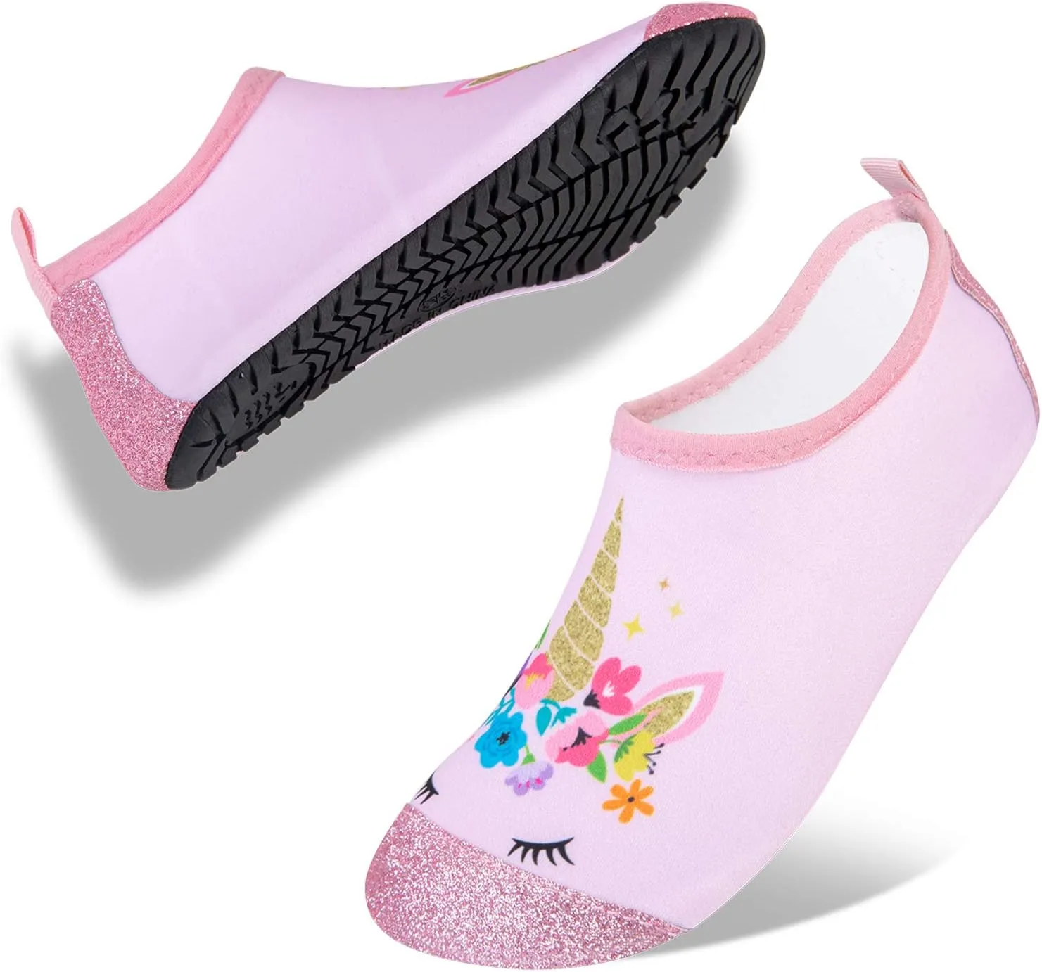 WateLves Kids Water Shoes Toddler Girls Boys Barefoot Non-Slip Quick Dry Aqua Socks for Beach Swim Walking