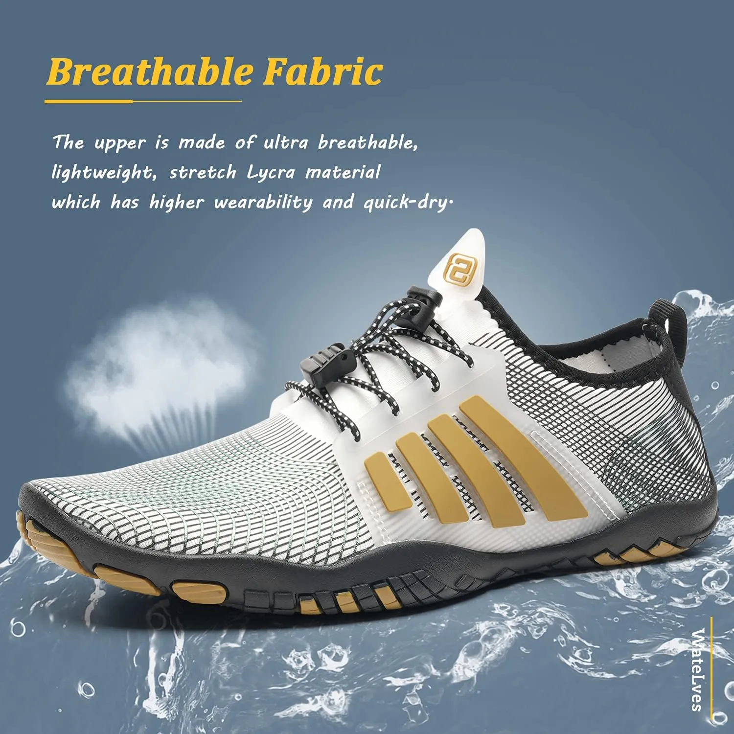 WateLves Water Shoes Mens Womens Beach Swim Shoes Quick-Dry Aqua Socks Pool Shoes for Surf Yoga Water Aerobics