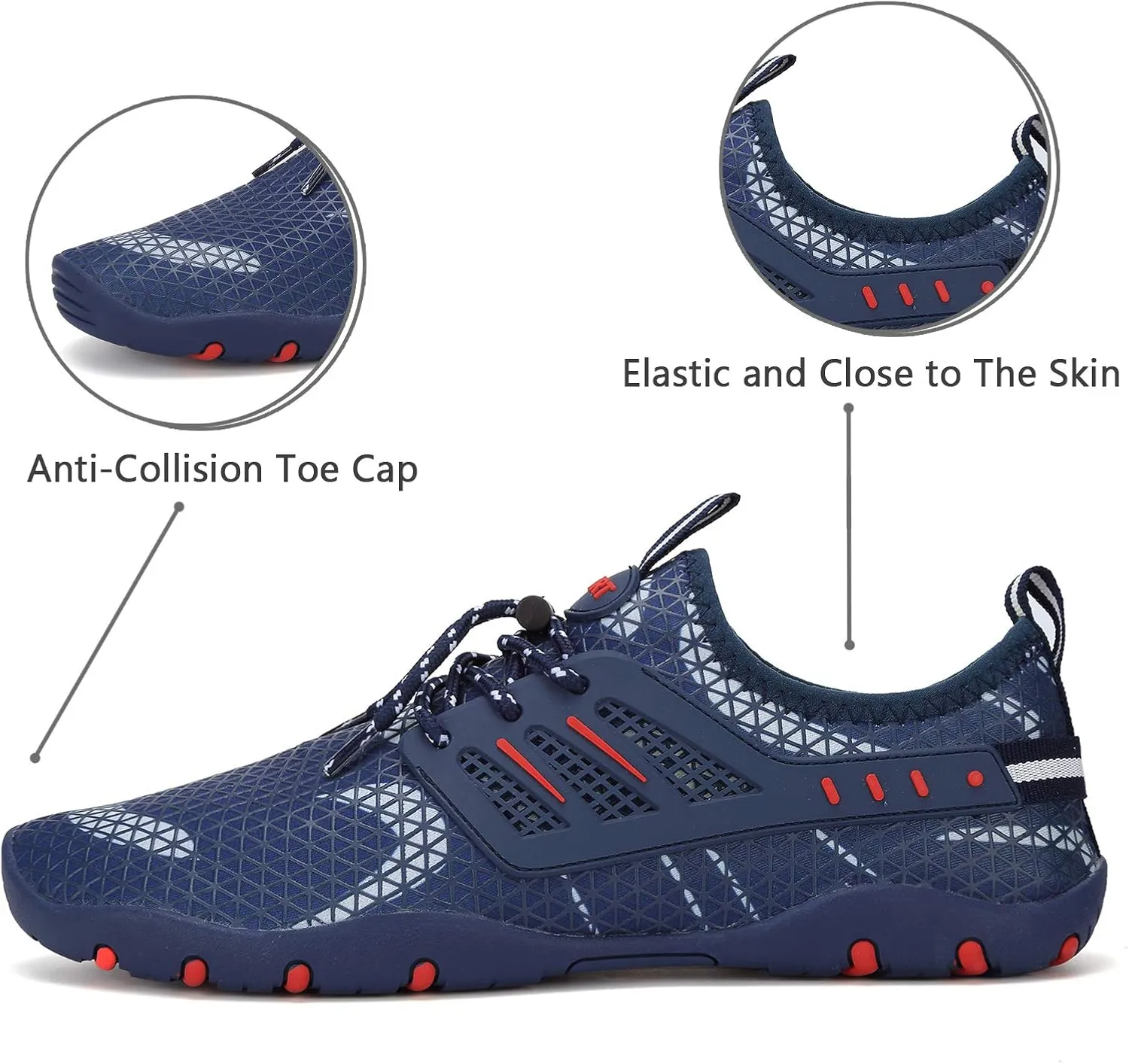 WateLves Water Shoes Mens Womens Beach Swim Shoes Quick-Dry Aqua Socks Pool Shoes for Surf Yoga Water Aerobics