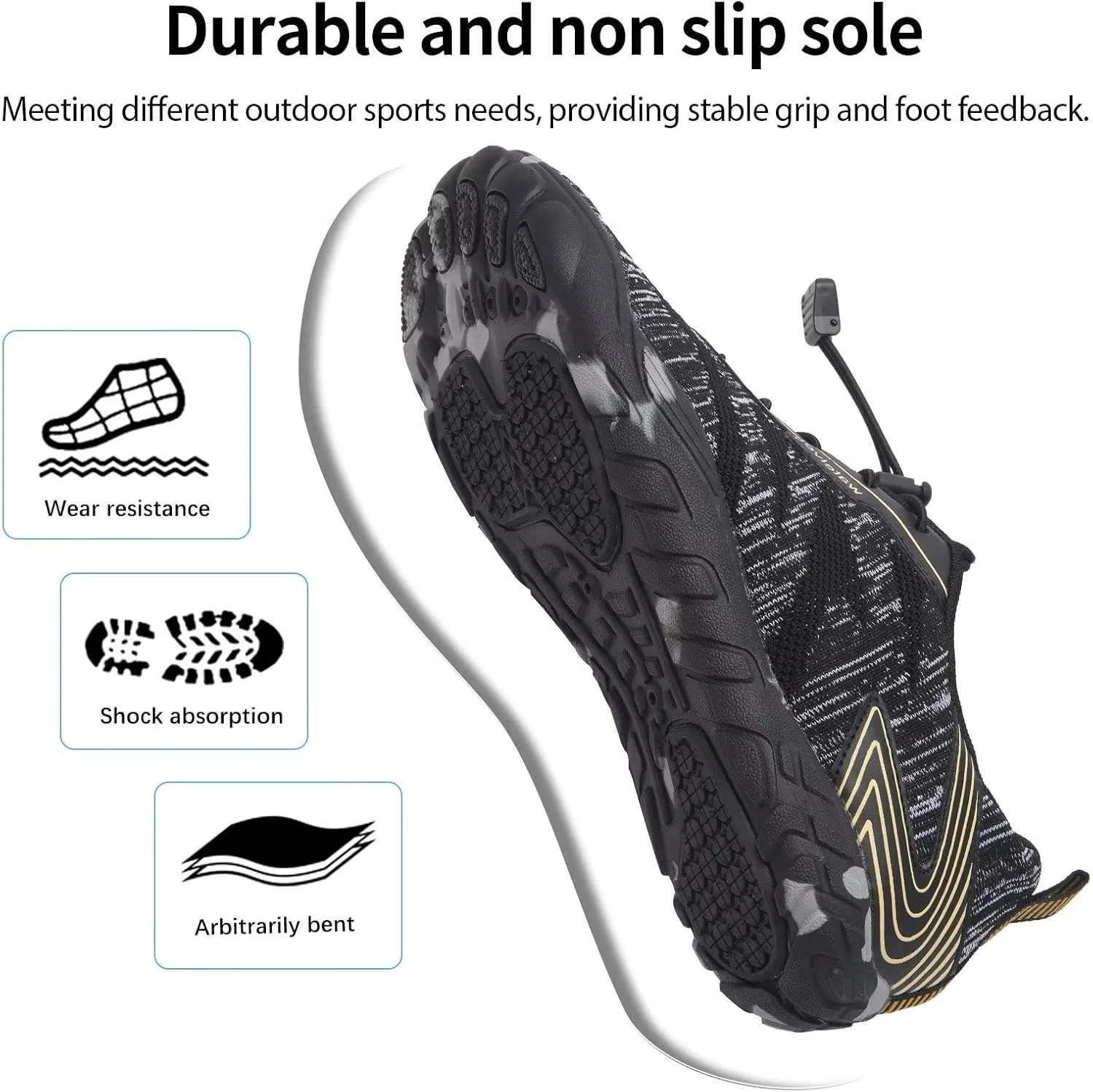WateLves Water Shoes Mens Womens Beach Swim Shoes Quick-Dry Aqua Socks Pool Shoes for Surf Yoga Water Aerobics