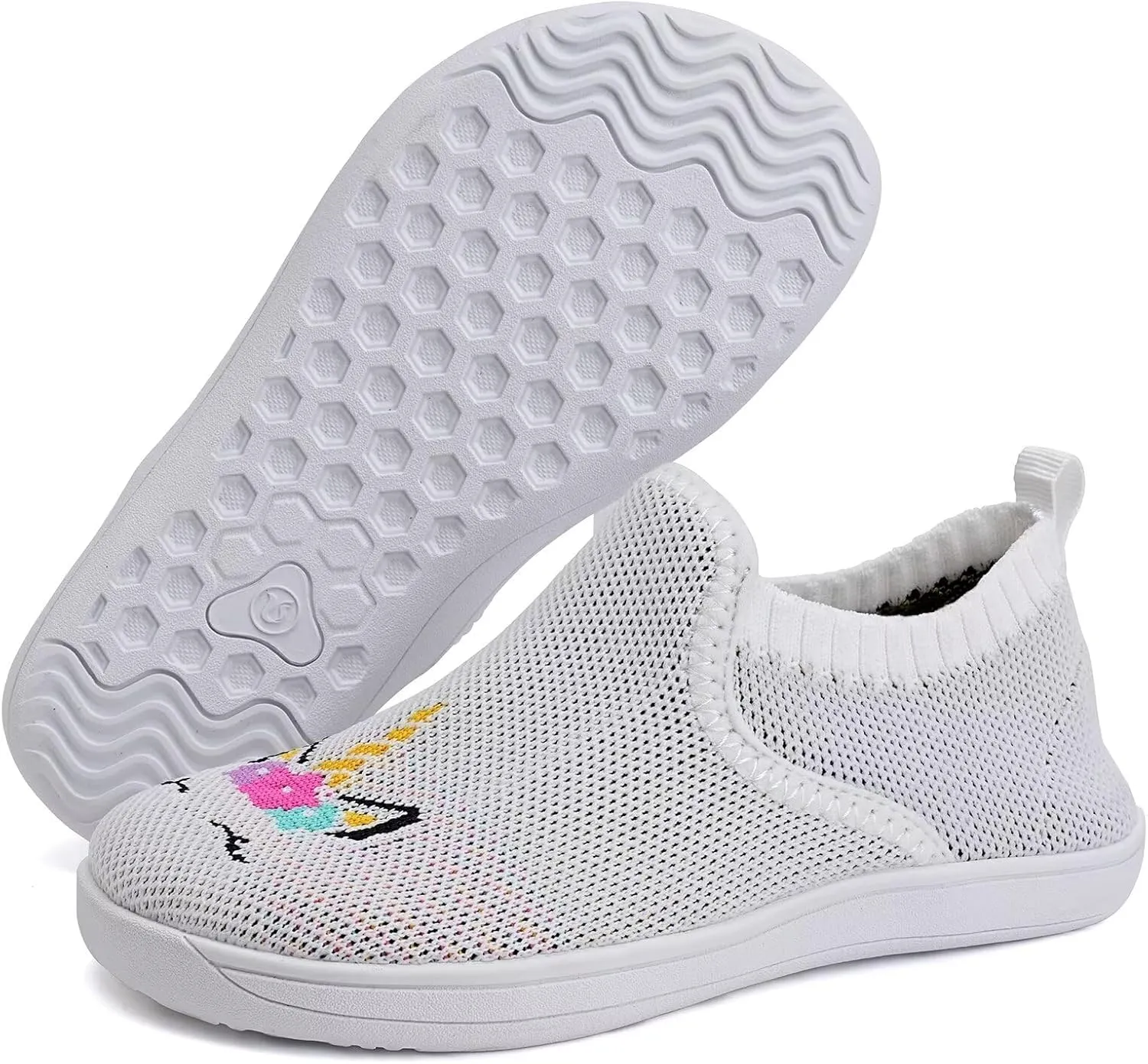 WateLves Wide Toddler Water Shoes Little Boys Girls Barefoot Shoes Quick Dry Slip on Aqua Socks for Swim Beach Pool Water Sport