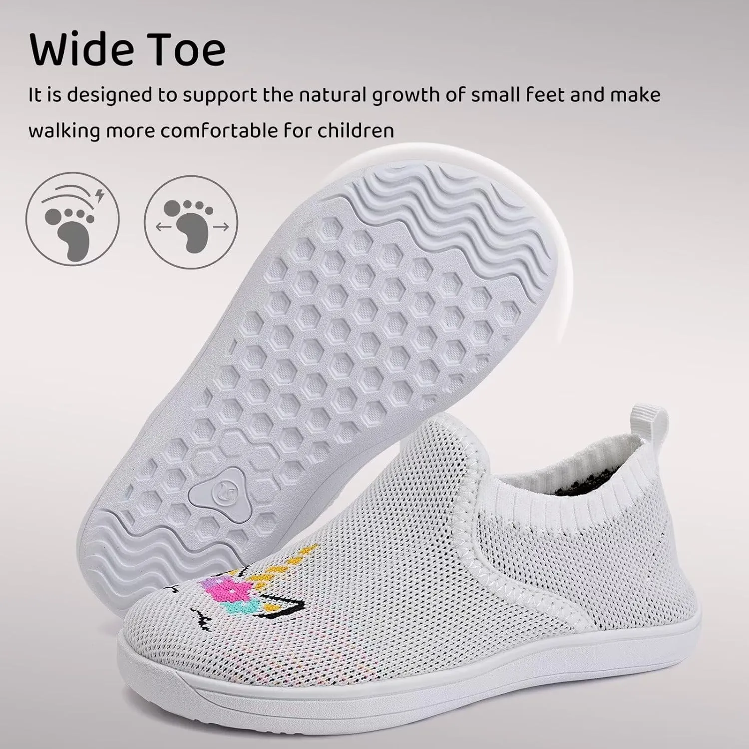 WateLves Wide Toddler Water Shoes Little Boys Girls Barefoot Shoes Quick Dry Slip on Aqua Socks for Swim Beach Pool Water Sport