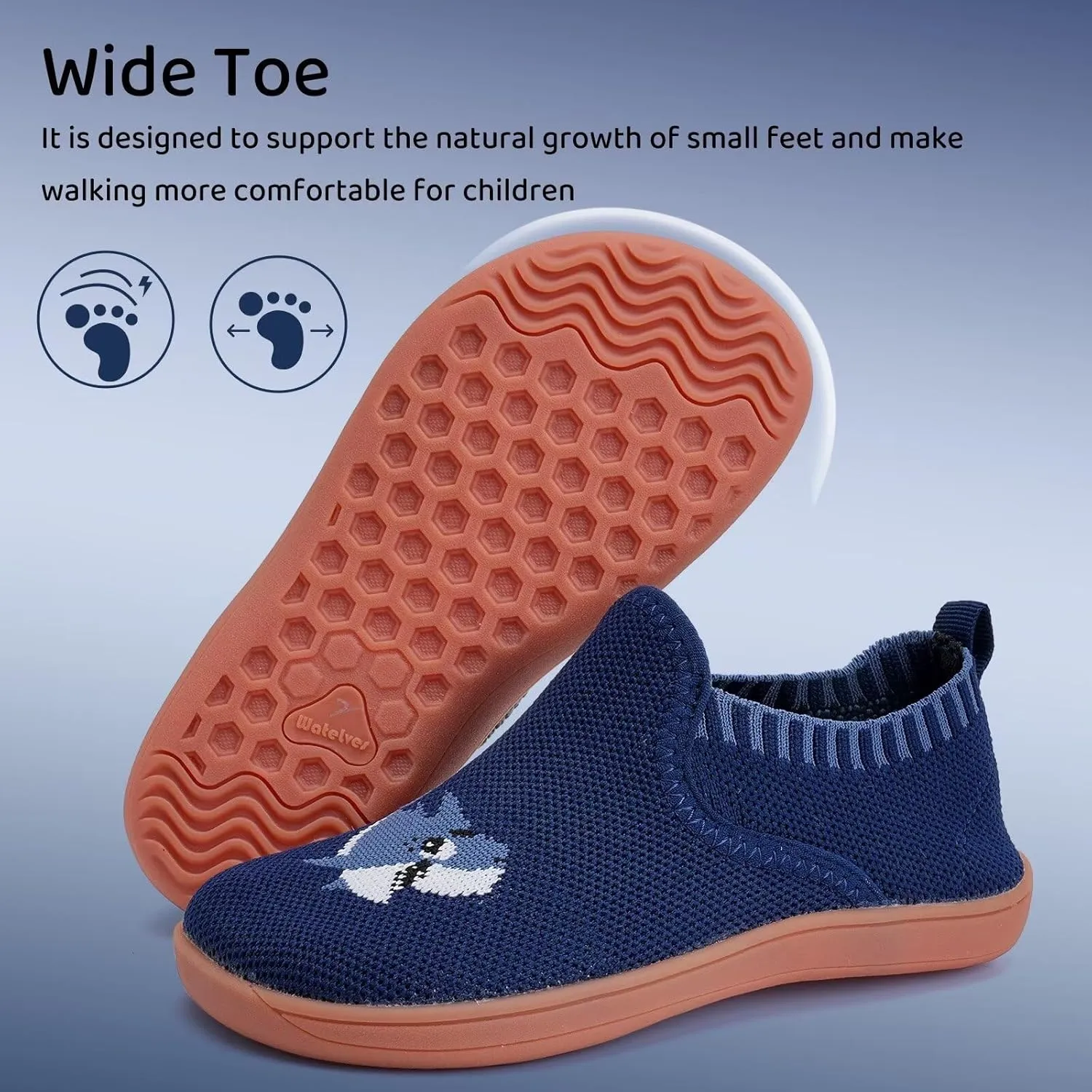 WateLves Wide Toddler Water Shoes Little Boys Girls Barefoot Shoes Quick Dry Slip on Aqua Socks for Swim Beach Pool Water Sport