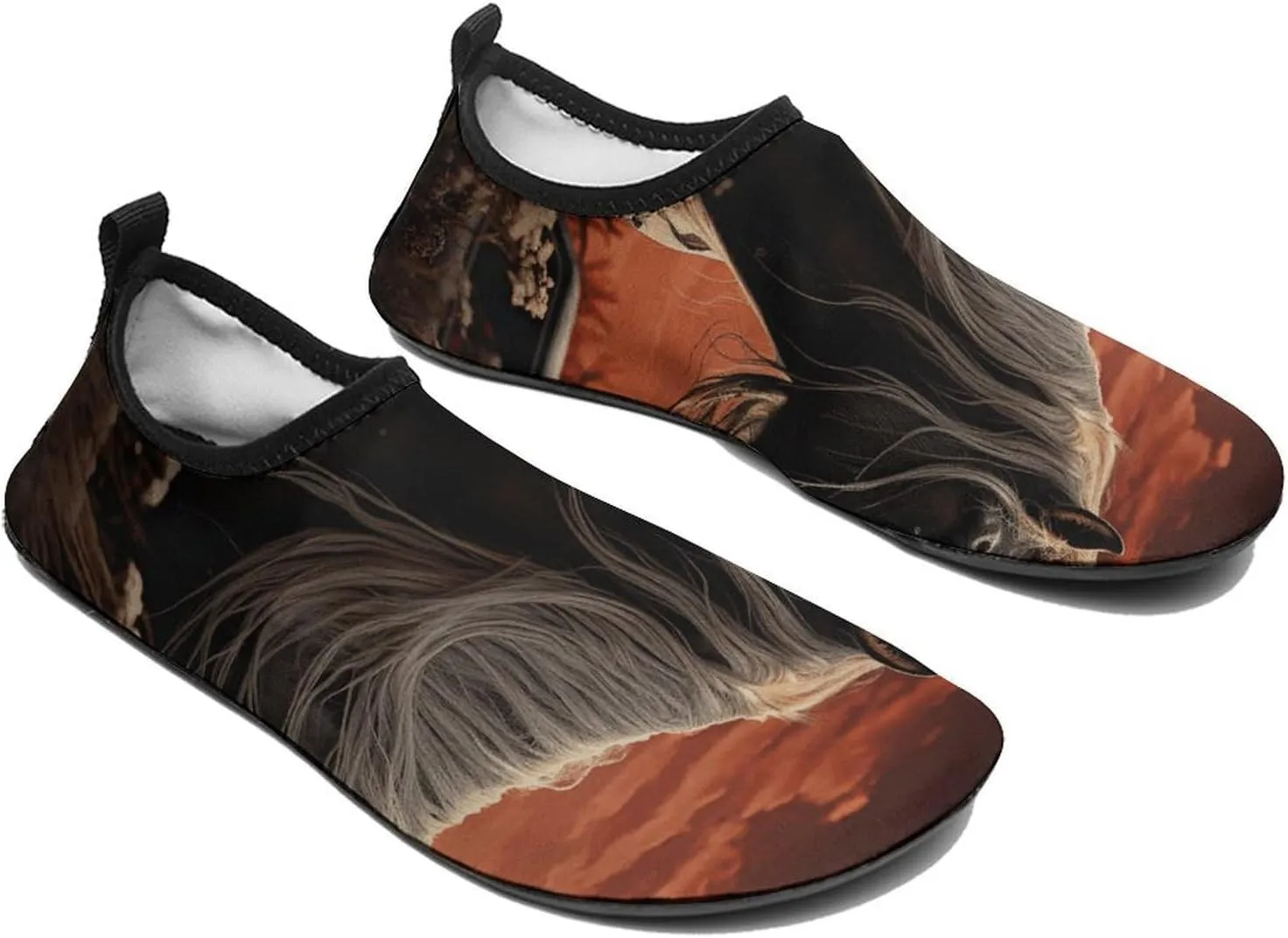 Water Shoes for Women Men Barefoot Water Sports Shoes Romantic Mustang Aqua Socks Quick-Dry Beach Shoes