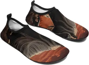 Water Shoes for Women Men Barefoot Water Sports Shoes Romantic Mustang Aqua Socks Quick-Dry Beach Shoes
