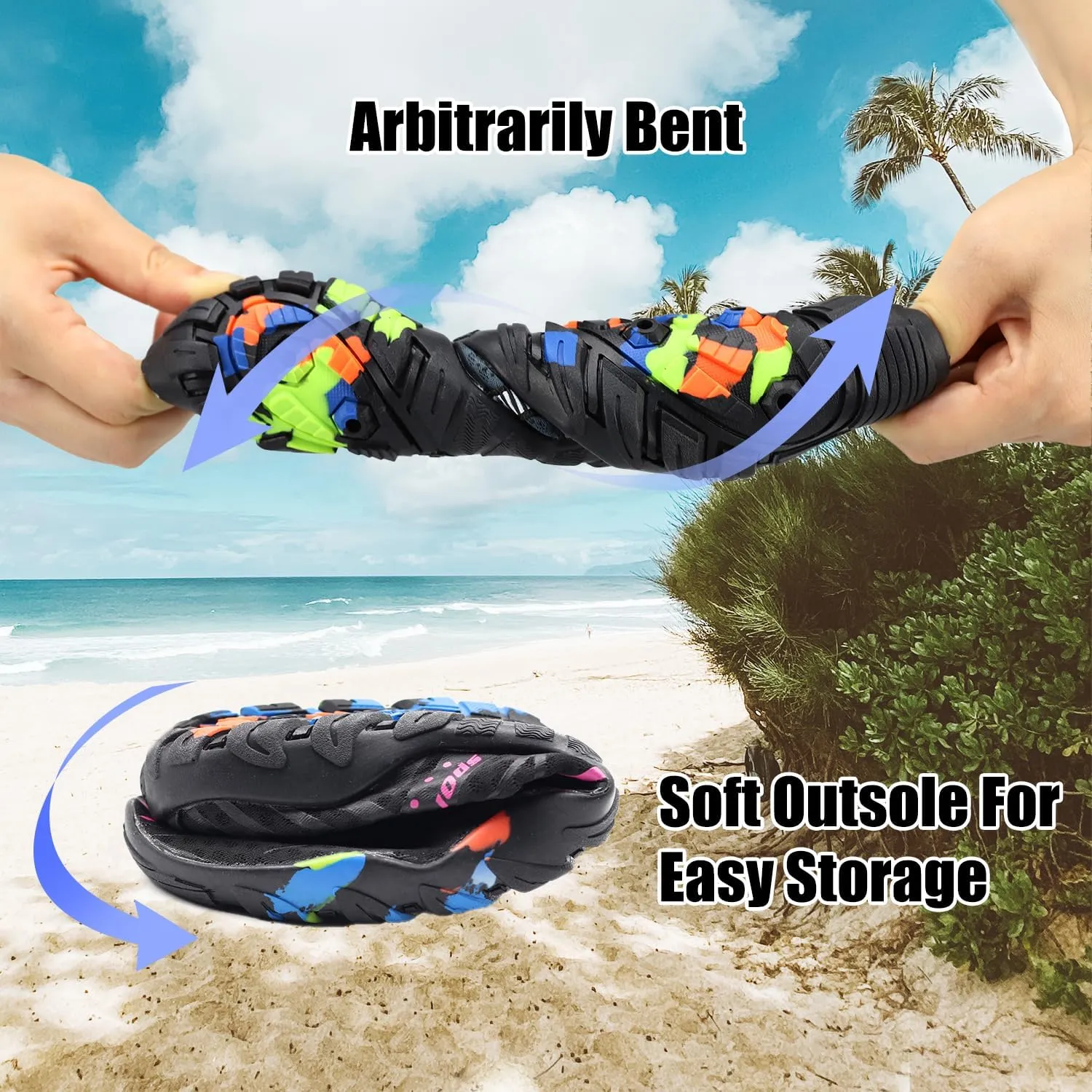 Water Shoes for Women Men, Quick Dry Barefoot Aqua Shoes Beach Swim Sports Outdoor Hiking Diving Surf