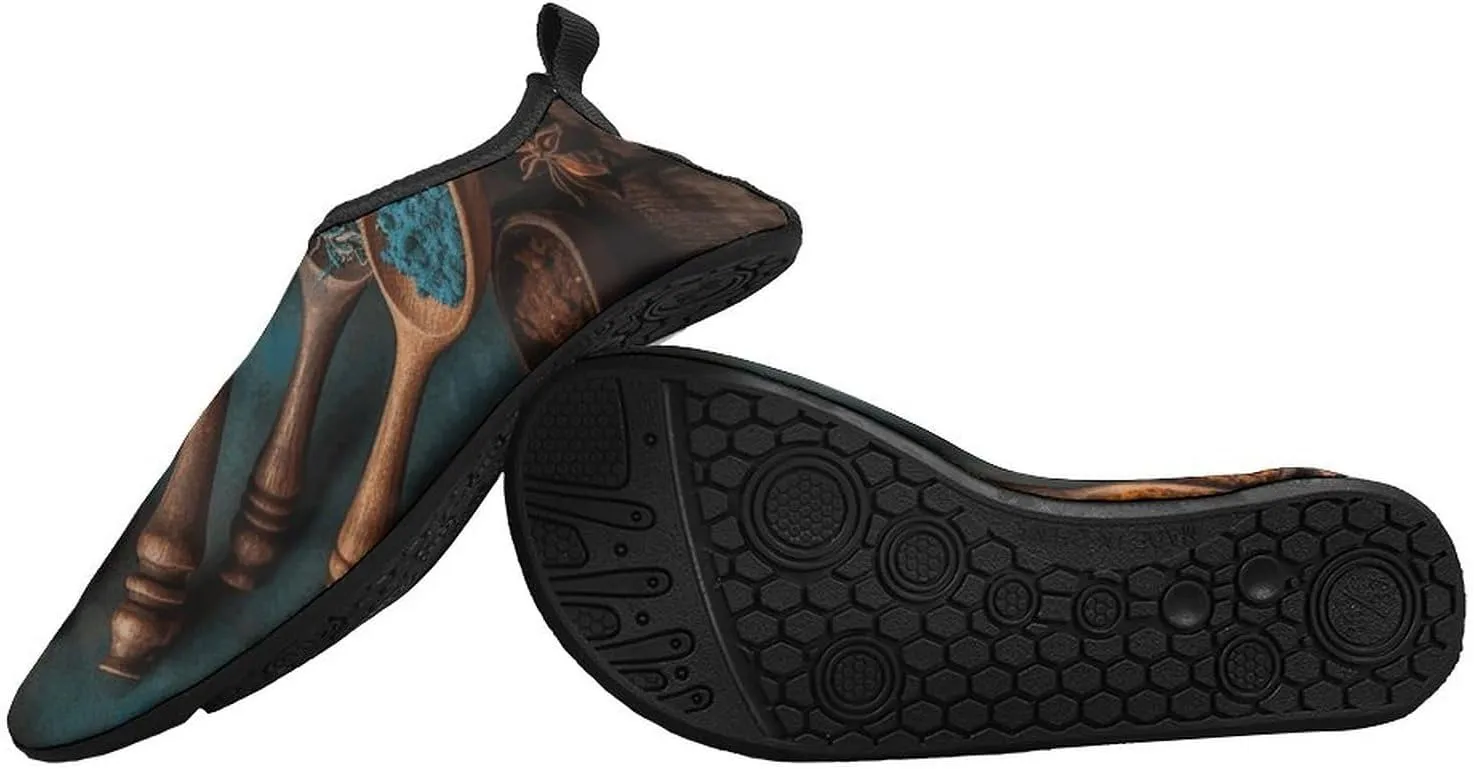 Water Shoes for Women Men Swim Beach Shoes Quick Dry Barefoot Aqua Shoes Spices on Wooden Spoon Sport Shoes Hiking Shoes