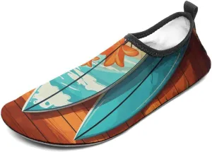Water Shoes for Women Men Swim Beach Shoes Quick Dry Barefoot Aqua Shoes Surfboard on Wooden Sport Shoes Hiking Shoes 11/12men