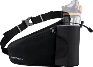 WATERFLY Running Water Bottle Belt: Hydration Fanny Pack Waist Bag for Women Men with Bottle Holder Hip Pack for Runners Walking Hiking Jogging