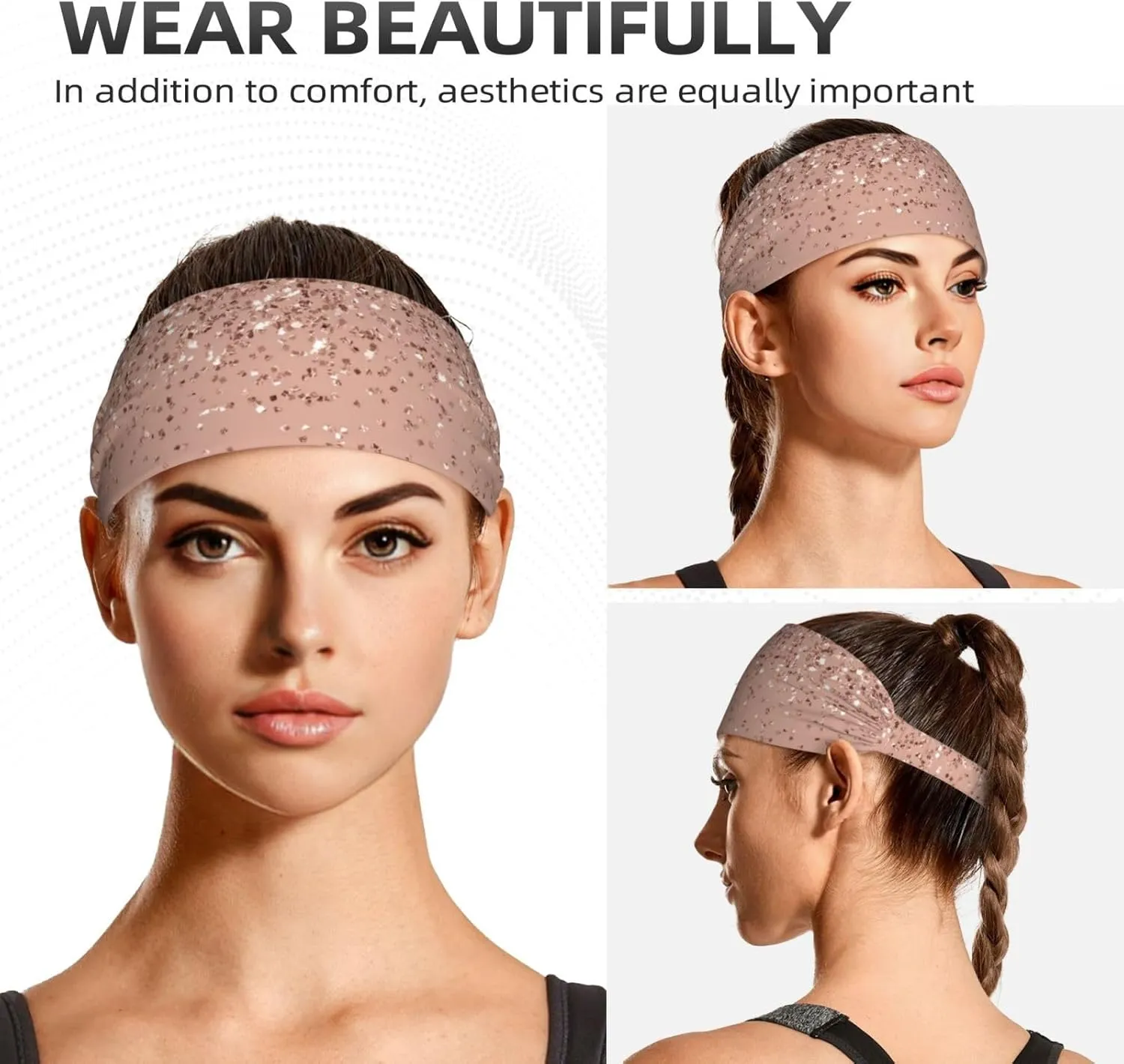 Westie Dogs Beach Summer Tropical Workout Headbands Fashion Sports Sweatbands Yoga for Fitness Athletic Non Slip Wicking Headscarf for Men Womens Girls Summer Accessories Elastic Bands