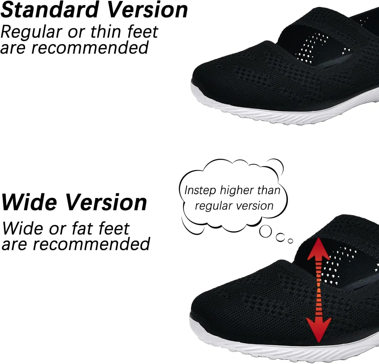 Women Mary Jane Shoes Slip On Walking Flats Comfortable Dressy Knit Washable Casual Nurse Shoe with Arch Support