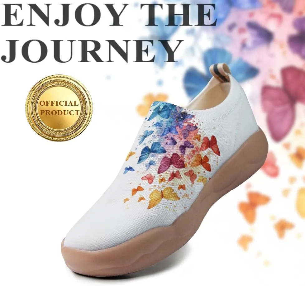 Women's Art Travel Shoes Slip On Casual Cozy Loafers Lightweight Comfort Fashion Sneaker