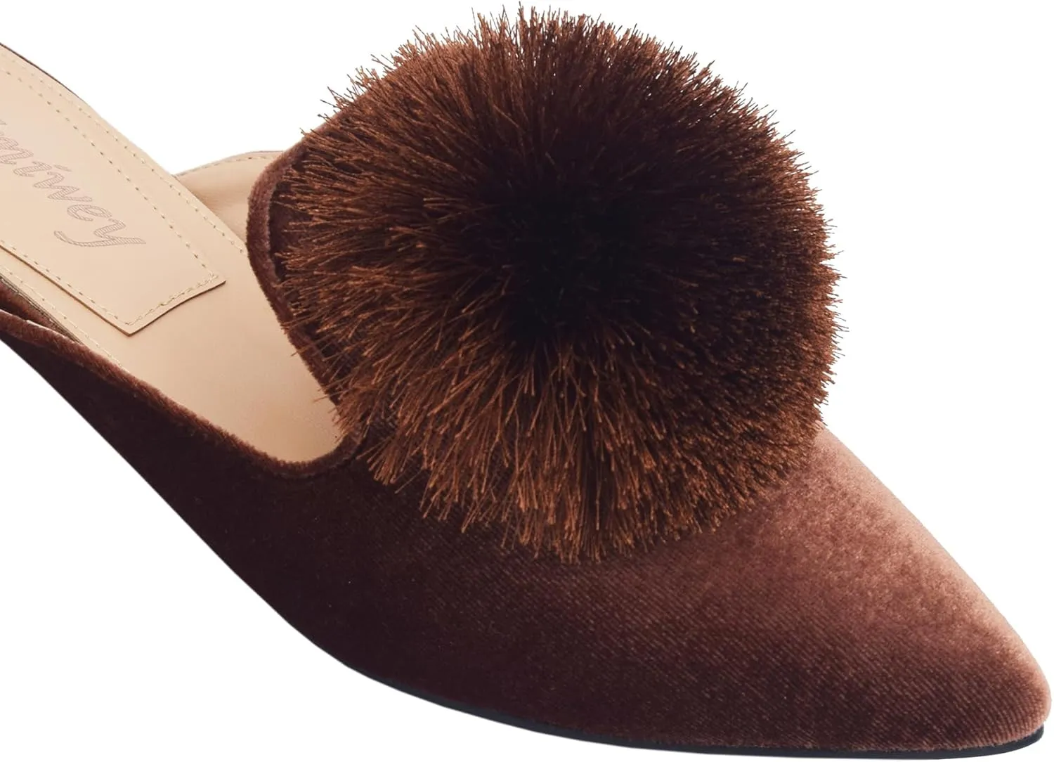 Women's Backless Comfort Slip On Loafers Flats Cute Pom Pom Mule Slippers Casual Shoes