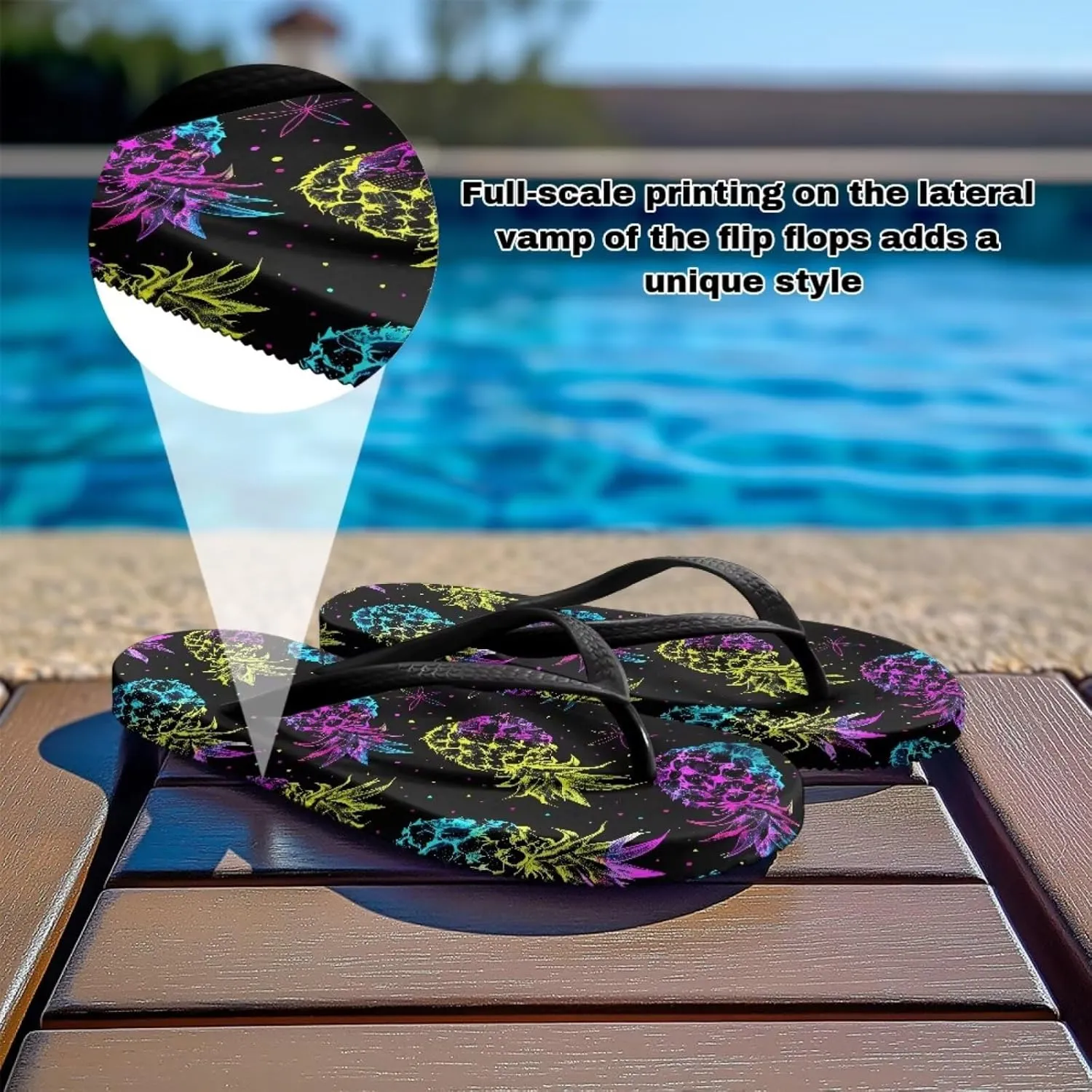 Women's Beach Flip Flops Women's Casual Walking Slippers Summer Indoor & Outdoor Sandals with Fashionable Design