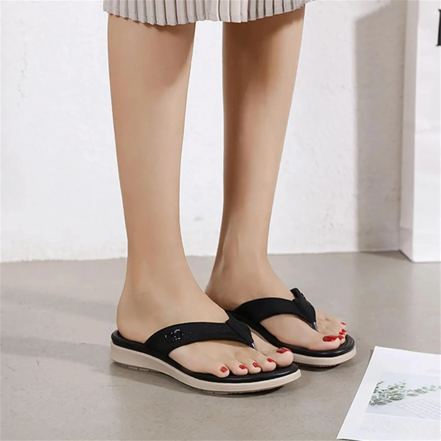 Women's Big Size Flip-Flops - Soft Sole Custom Luxury Summer Slippers