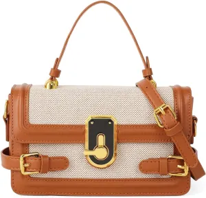 Womens Chic Crossbody Shoulder Bags Small Totes PU Leather Evening Clutch Purse Splicing Handbag Elegant Satchel