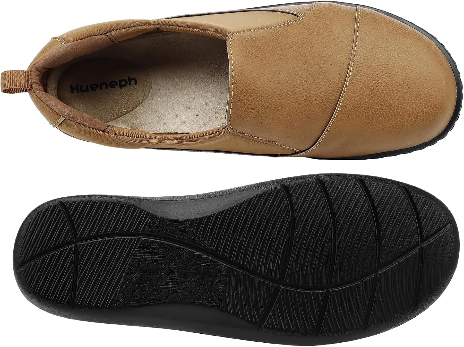 Women's Comfort Leather Loafers Cute Casual Slip On Lightweight Walking Flats Everyday Work Shoes