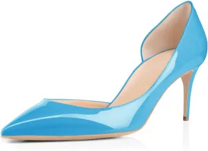 Women's D'Orsay Pumps Stiletto High Heel Shoes Slip On Sexy Pointed Toe Dress Pumps Shoes