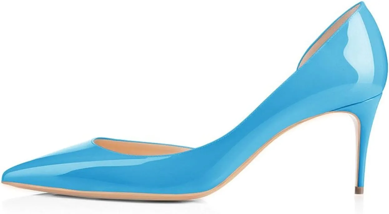 Women's D'Orsay Pumps Stiletto High Heel Shoes Slip On Sexy Pointed Toe Dress Pumps Shoes
