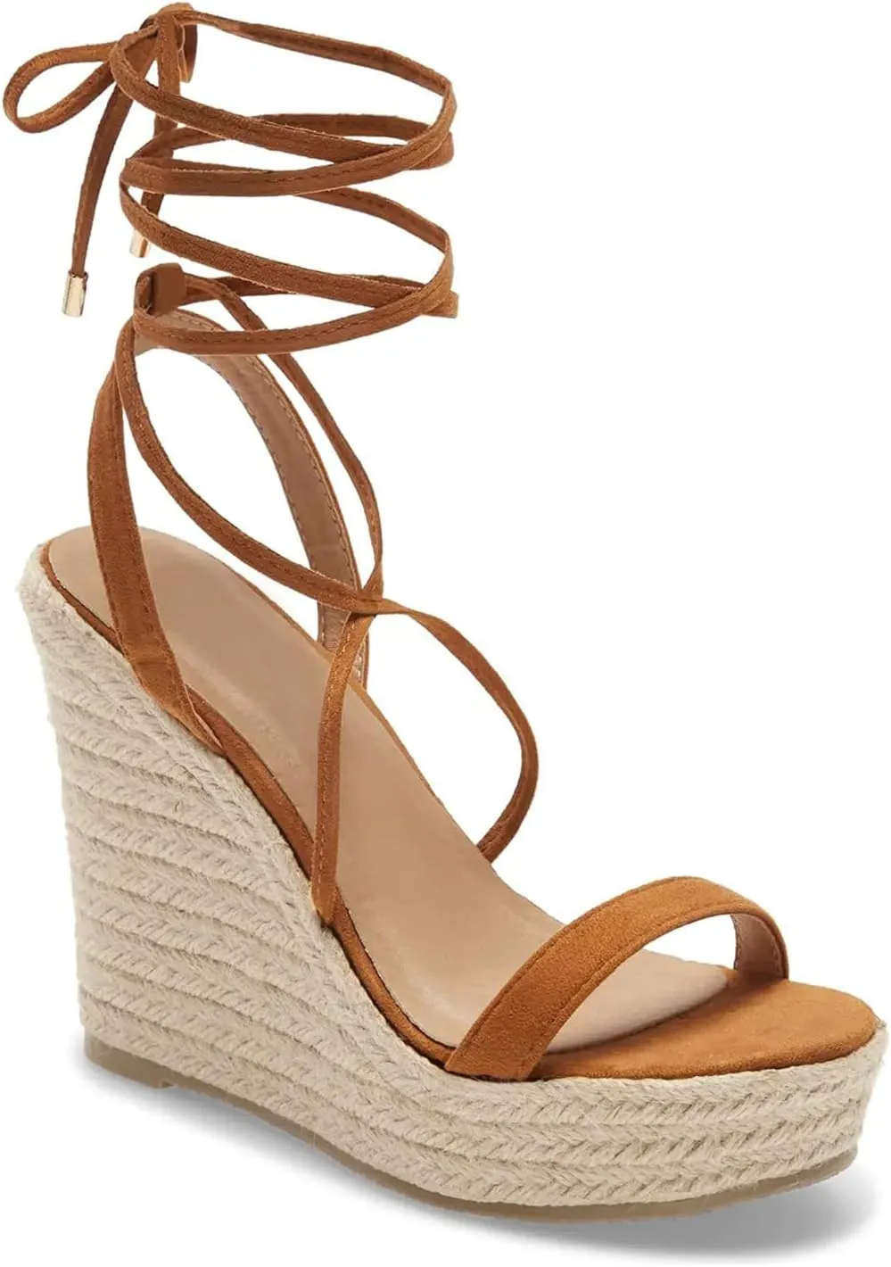Women's Espadrille Wedges Lace Up Platform Ankle Cross Strap Slingback Summer Dress Sandals
