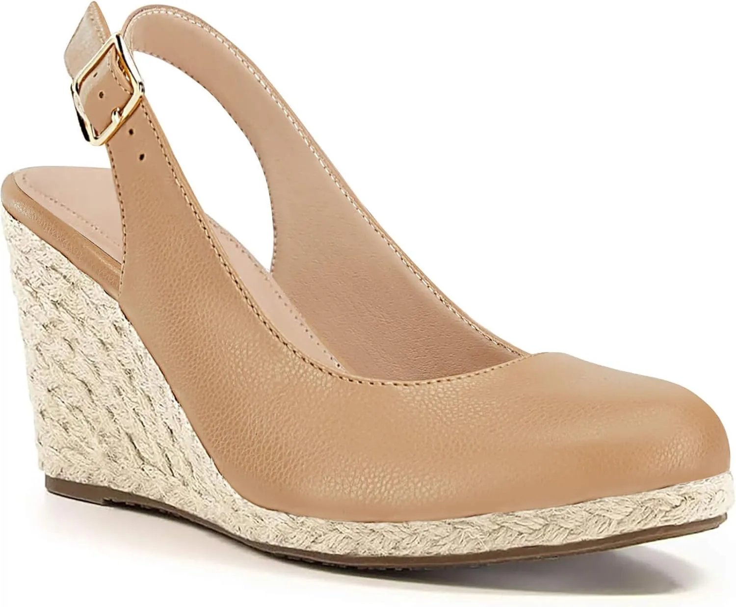 Womens Espadrilles Wedge Sandals Closed Toe Slingback Wedges Pumps Platform Heeled Sandal