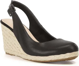Womens Espadrilles Wedge Sandals Closed Toe Slingback Wedges Pumps Platform Heeled Sandal