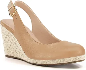 Womens Espadrilles Wedge Sandals Closed Toe Slingback Wedges Pumps Platform Heeled Sandal