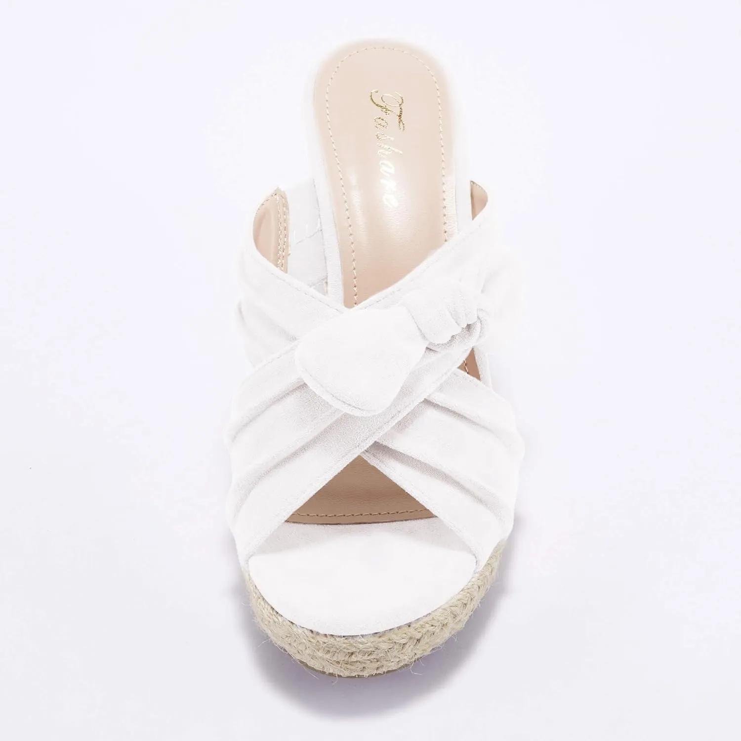 Womens Espadrilles Wedge Sandals Slides Platform Slip on Bow Knot Open Toe Summer Mules Shoes