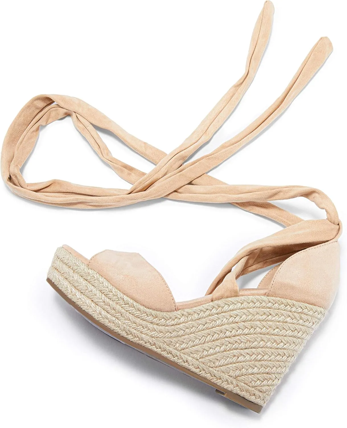 Womens Espadrilles Wedges Sandals Heels Open Toe Tie Lace Up Platform Ankle Strap Summer Dress Shoes