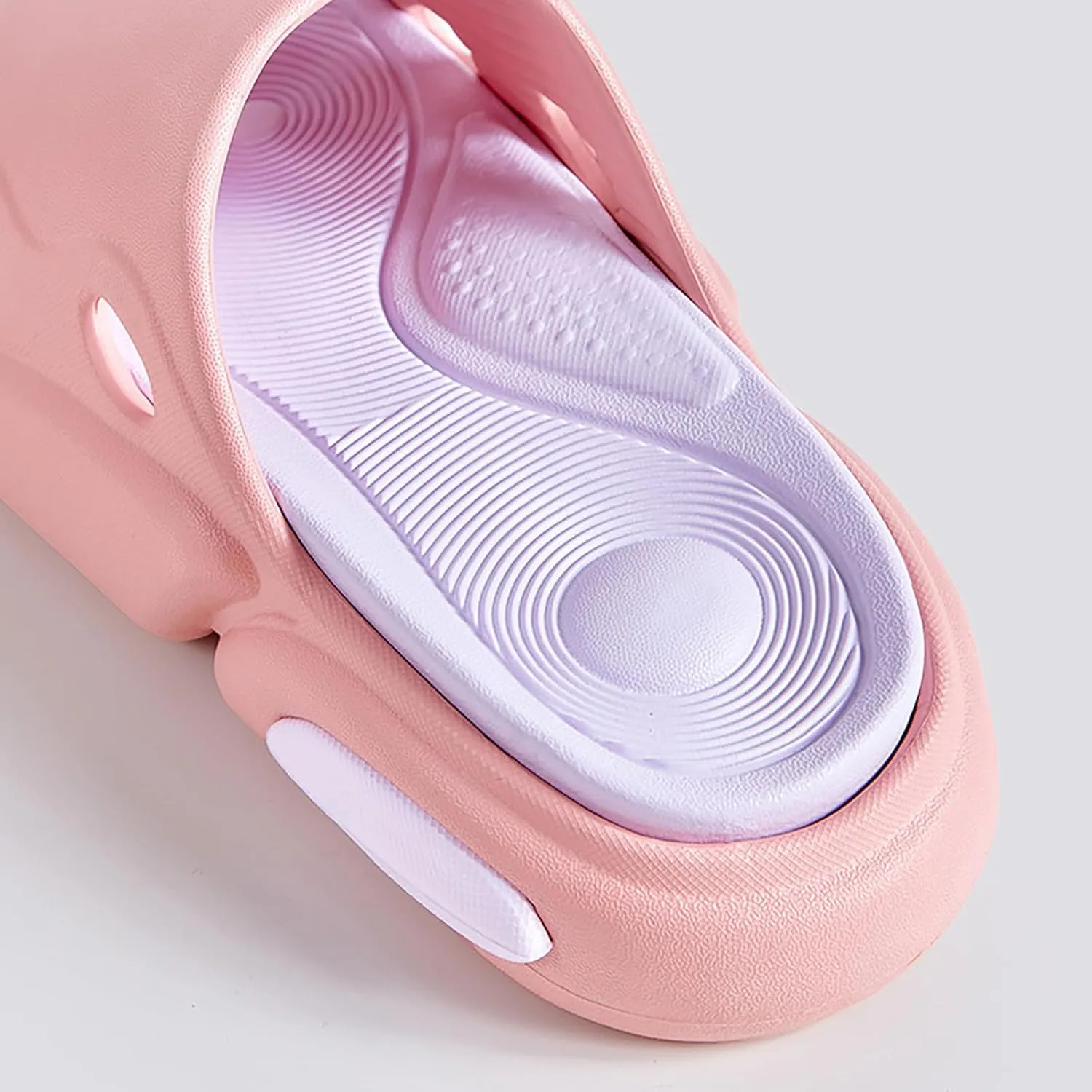 Women's Fashion Cowhide Leather Platform Sandals Comfy Soft Open Toe Slip On Wedge Casual Slides Summer Beach Lightweight Flatform Chunky Slippers
