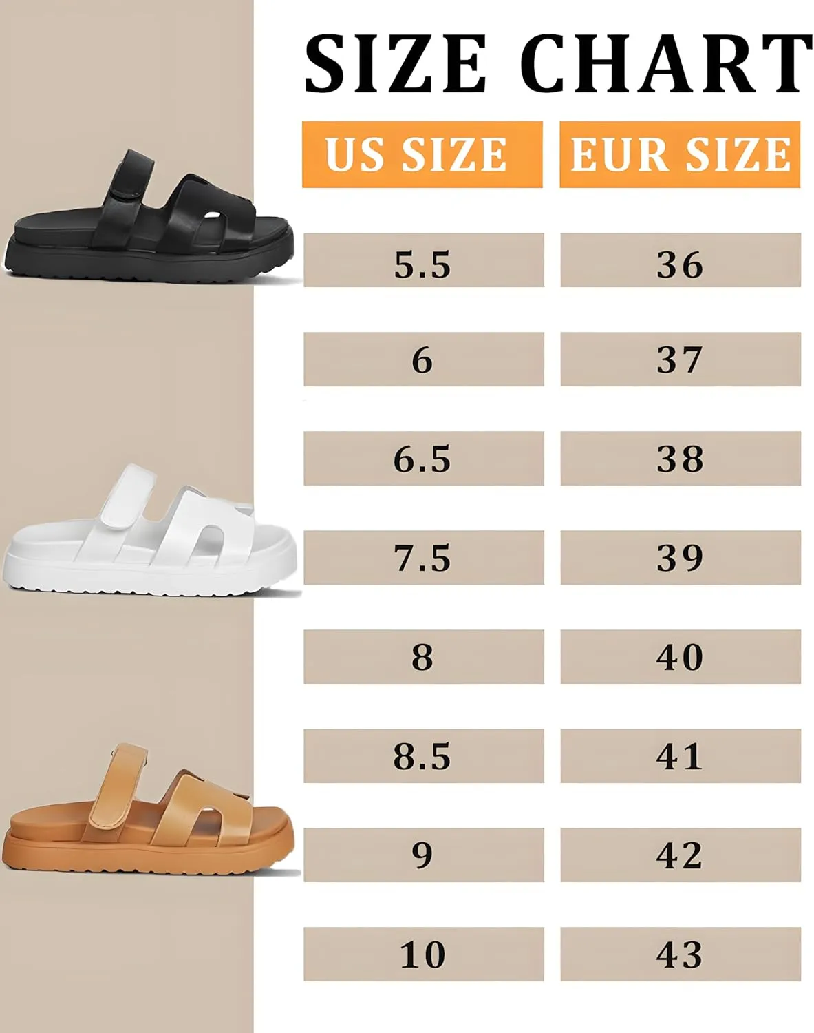 Womens Fashion Platform Sandals Comfy for Woman Slip On Thick Sole Slide Sandals Open Toe Non Slip ummer Flats Shoes Beach Sandals