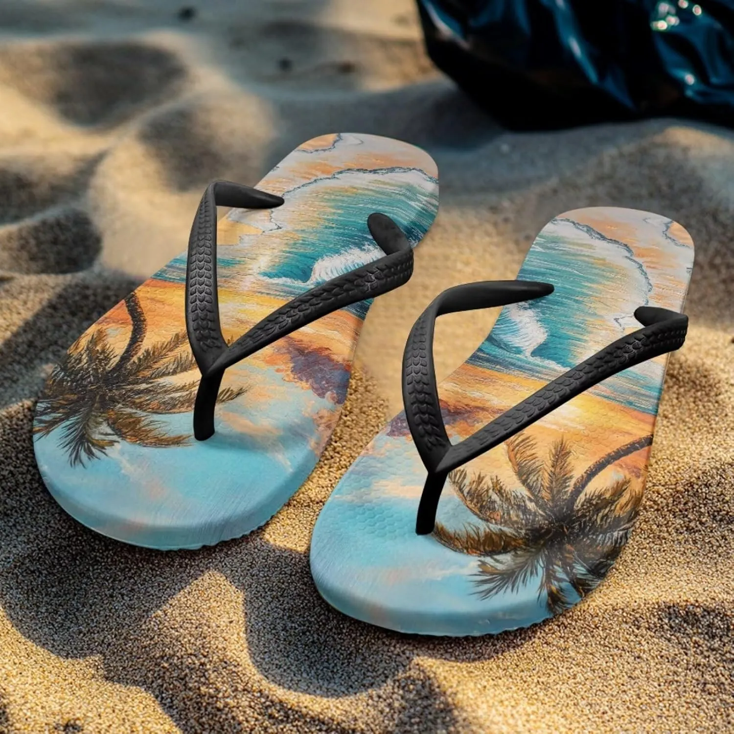 Women's Flip Flops Bathroom Beach Slippers for Lady Indoor & Outdoor Flip-Flops with EVA Sole