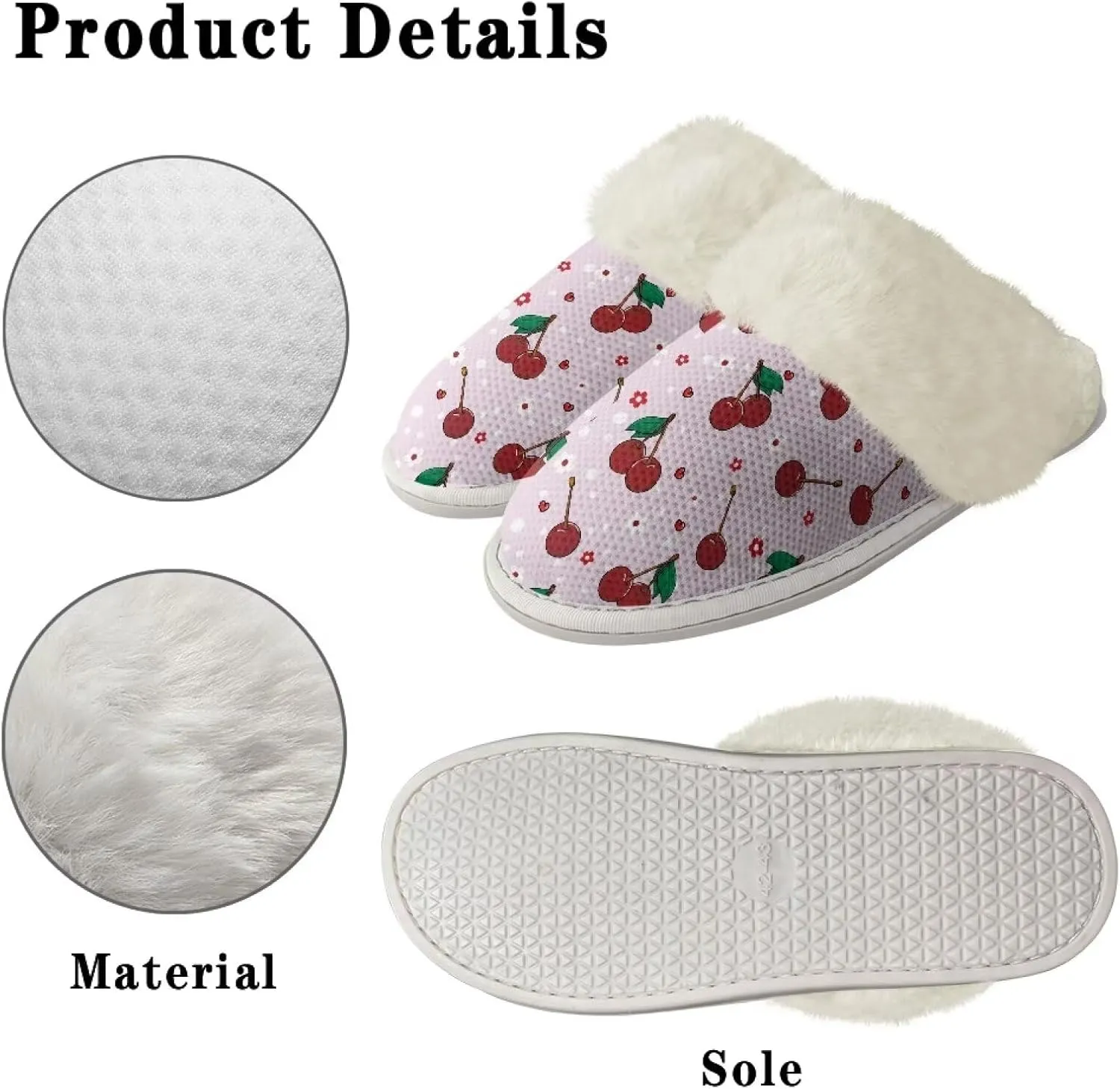 Womens Fluffy House Slippers for Winter Warm Comfy Bedroom Slippers Women Non Slip Size 5-13