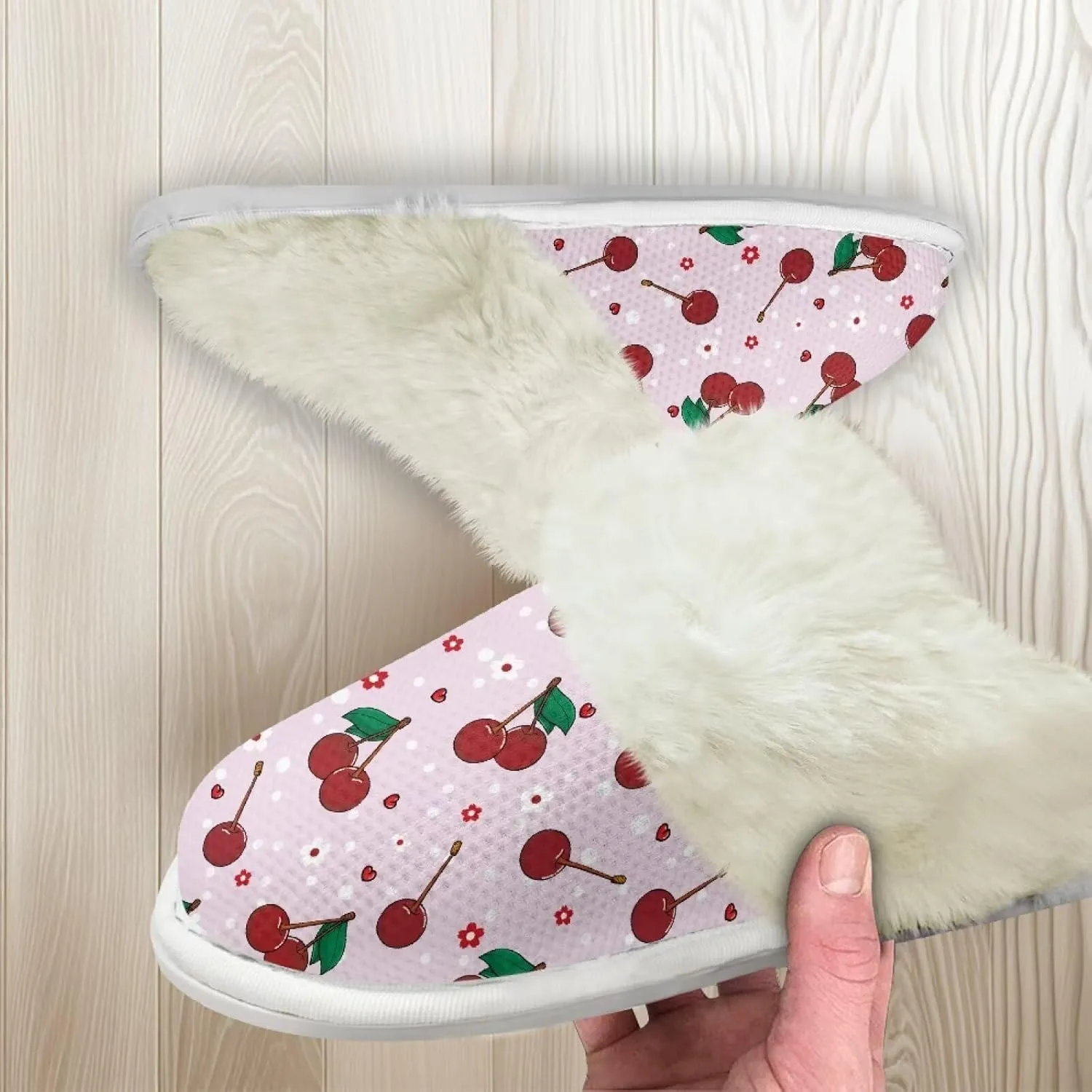 Womens Fluffy House Slippers for Winter Warm Comfy Bedroom Slippers Women Non Slip Size 5-13