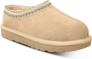 Women's Fuzzy Slippers Platform Mini Boots for Women Comfy House Slippers Slip On Shoes Non-Slip Suede Clogs