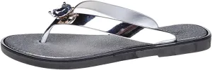 Women's Glossy Rhinestone Flip Flops Versatile Flip Flops Casual Slippers Cute