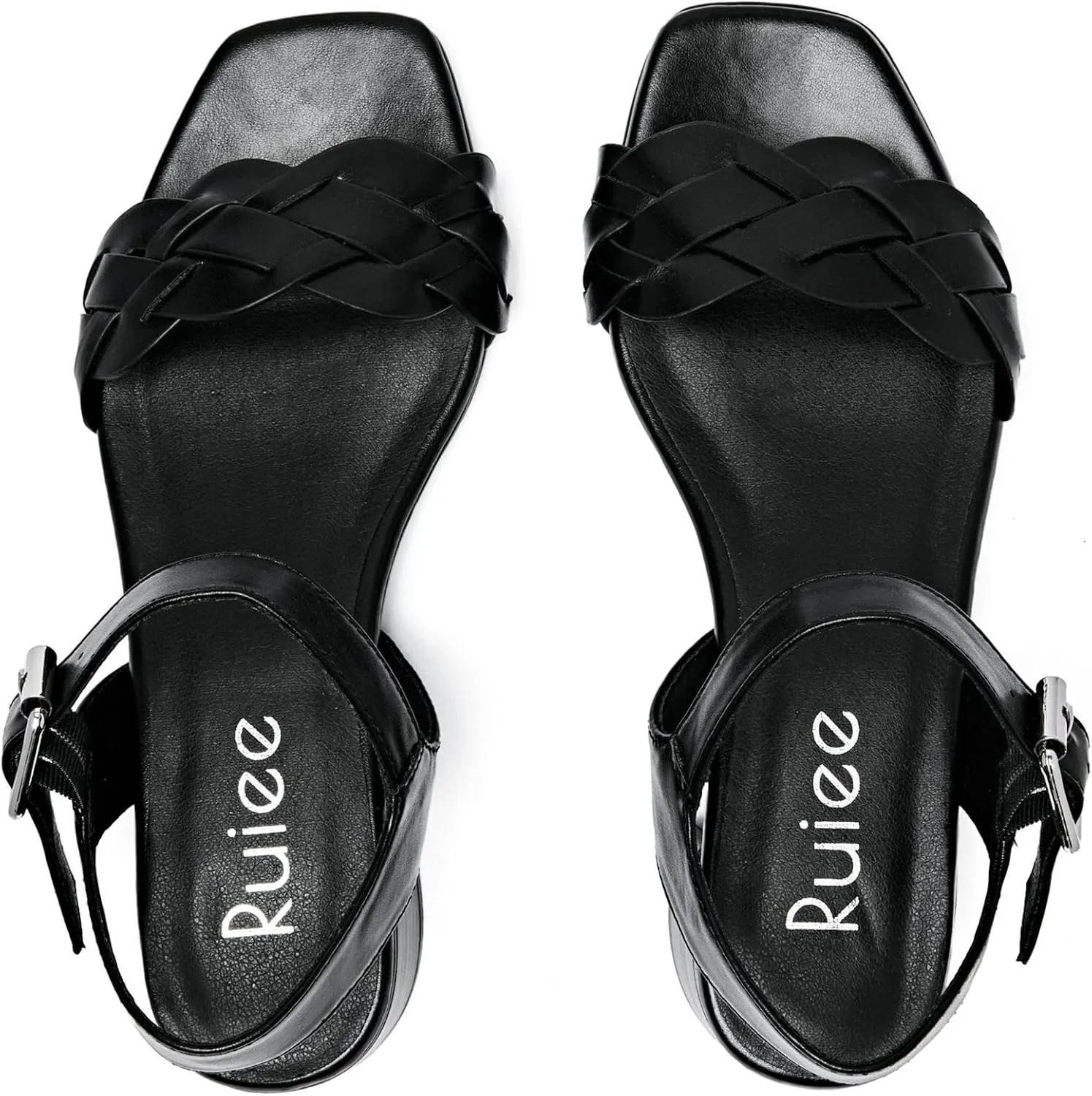 Women's Heels Chunky Heeled Sandals Low Block Heel Ankle Strap Dressy Bradied Sandals Square Open Toe Wedding Party Shoes for Women.