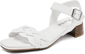 Women's Heels Chunky Heeled Sandals Low Block Heel Ankle Strap Dressy Bradied Sandals Square Open Toe Wedding Party Shoes for Women.