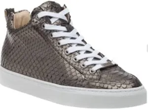 Women's JSlides Leesa Snake Embossed High Top Sneaker, Size 8.5 M - Black
