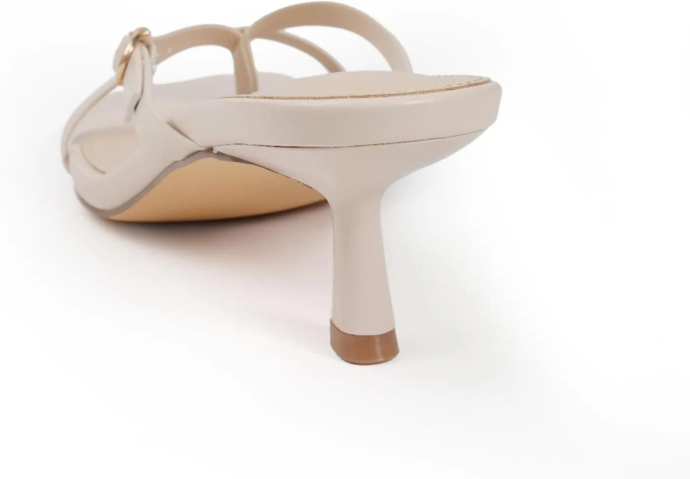 Women's kitten heels square toe flip flop mule heels dressy comfort 1.97 inches low sandal buckle cute sexy thong mules