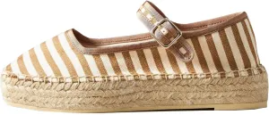 Women's Mary Jane Espadrilles Woven Espadrille Outsole Canvas Summer Flats